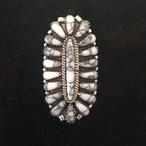 Sterling Silver White Buffalo Turquoise Ring